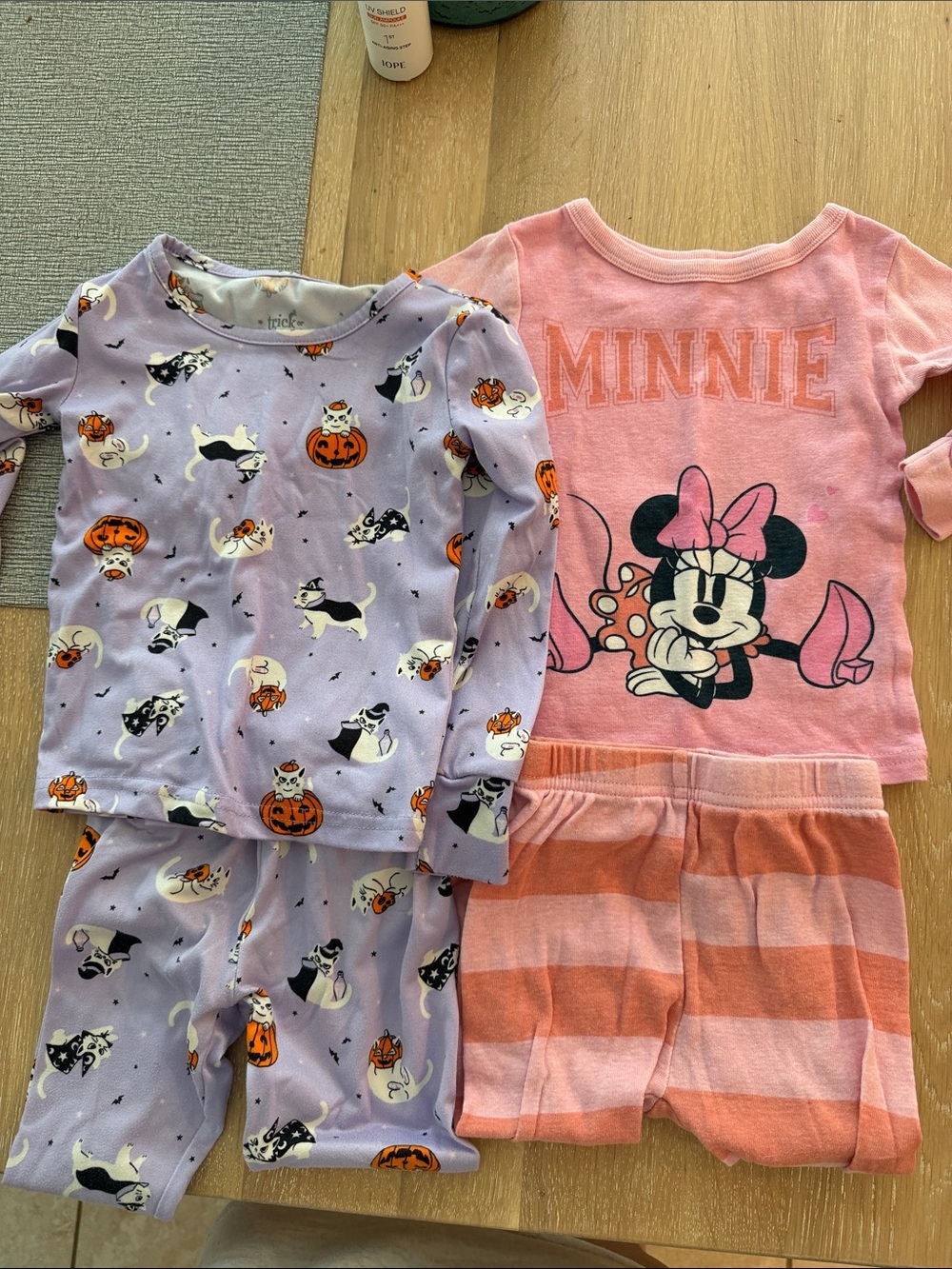 Disney Pink & Lavender Minnie Mouse Halloween Pajama Sets